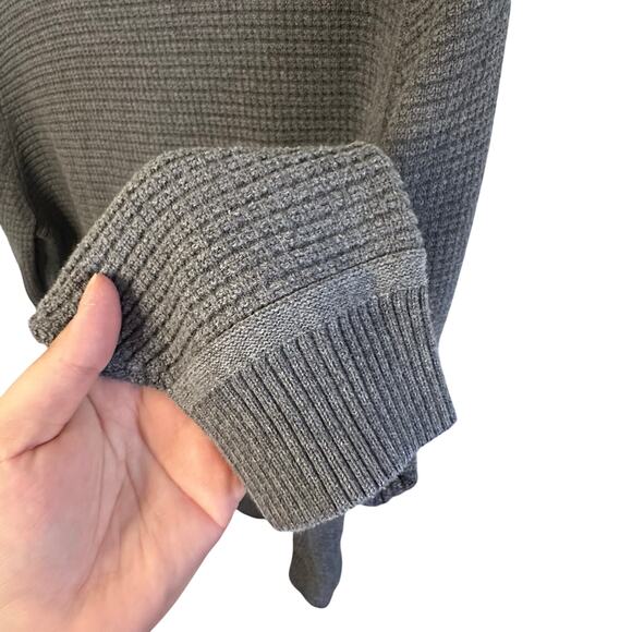 Mens vintage G.H Bass & Co. button waffle grey long sleeve sweater size XL - Picture 5 of 7